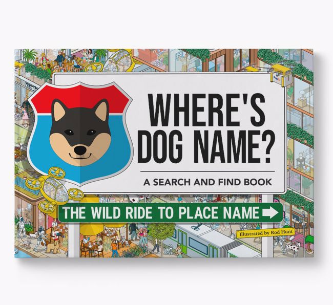 Personalised Japanese Shiba Book: Where's Dog Name? Volume 3